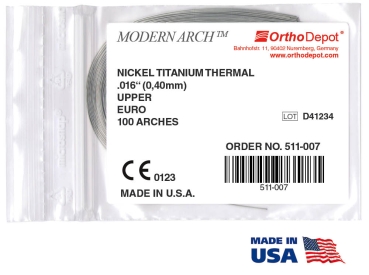 Nickel-Titan thermoaktiv, Euro, VIERKANT