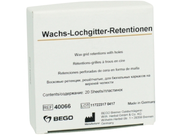 Wachs-Lochgitter-Retentionen  20St