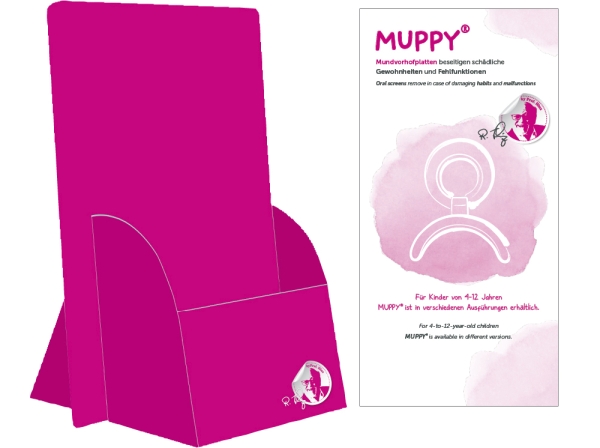 Aufsteller mit Broschüre - Muppy ®