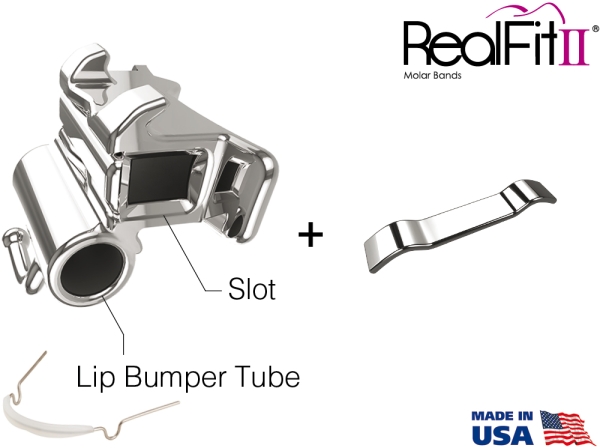 RealFit™ II snap - Intro-Kit, UK, Zweifach-Kombination inkl. Lip Bumper-Tube (Zahn 46, 36) MBT* .022"