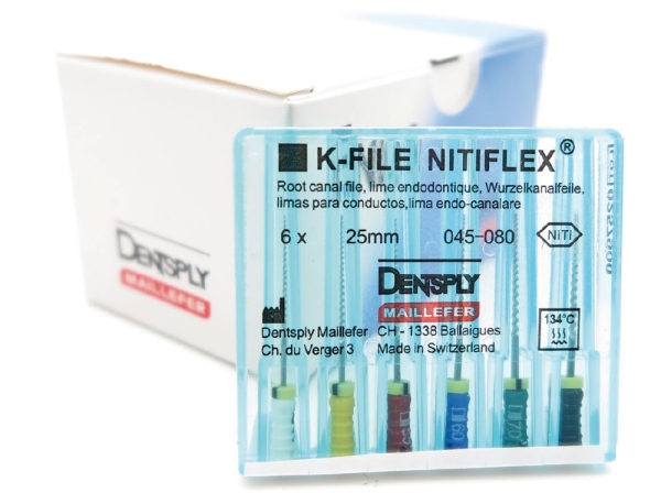 Nitiflex® K-Feile - Länge 21 mm,  ISO 020, gelb