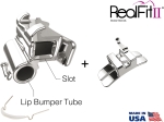 RealFit™ II snap - UK, Zweifach-Kombination inkl. Lip Bumper-Tube + lin. Schloß (Zahn 46) Roth .018"